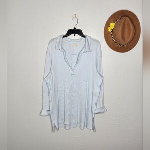 Free People We The Free Size L Sky Blue Blouse